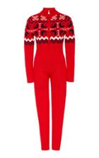 Perfect Moment Fair Isle Knitted Wool Jumpsuit