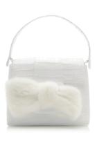 Nancy Gonzalez Crocodile Lady Bag With Mink Bow