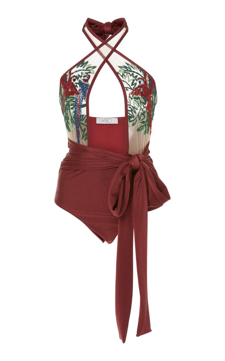 Patbo Hand-embroidered Cross-front One Piece