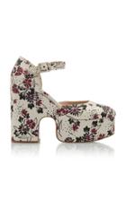 Miu Miu Gabardine Daisy Bouquet Pumps