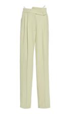 Petar Petrov Herve Pleated Wool-crepe Straight-leg Pants