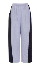 Mi Jong Lee Two Tone Cotton-blend Cropped Pants