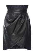 Versace Leather Drape Mini Skirt