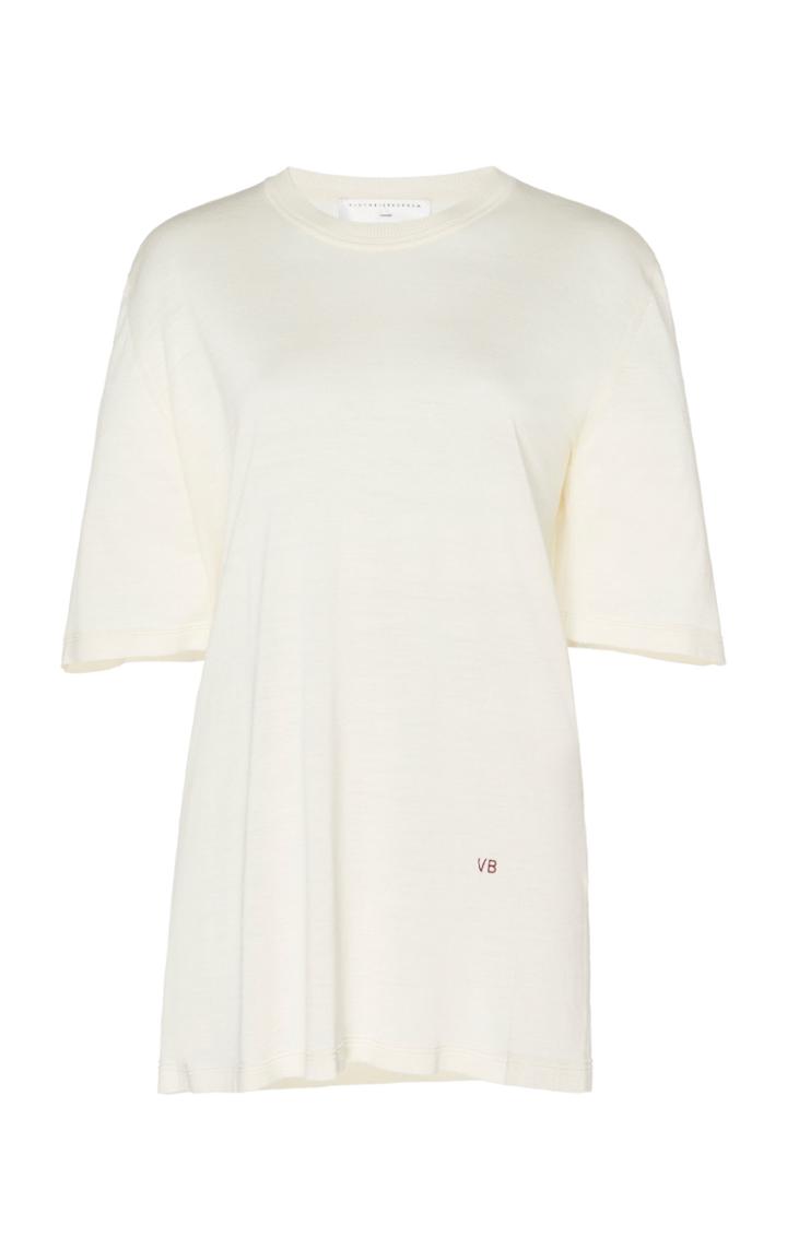 Victoria Beckham Silk Crewneck T-shirt
