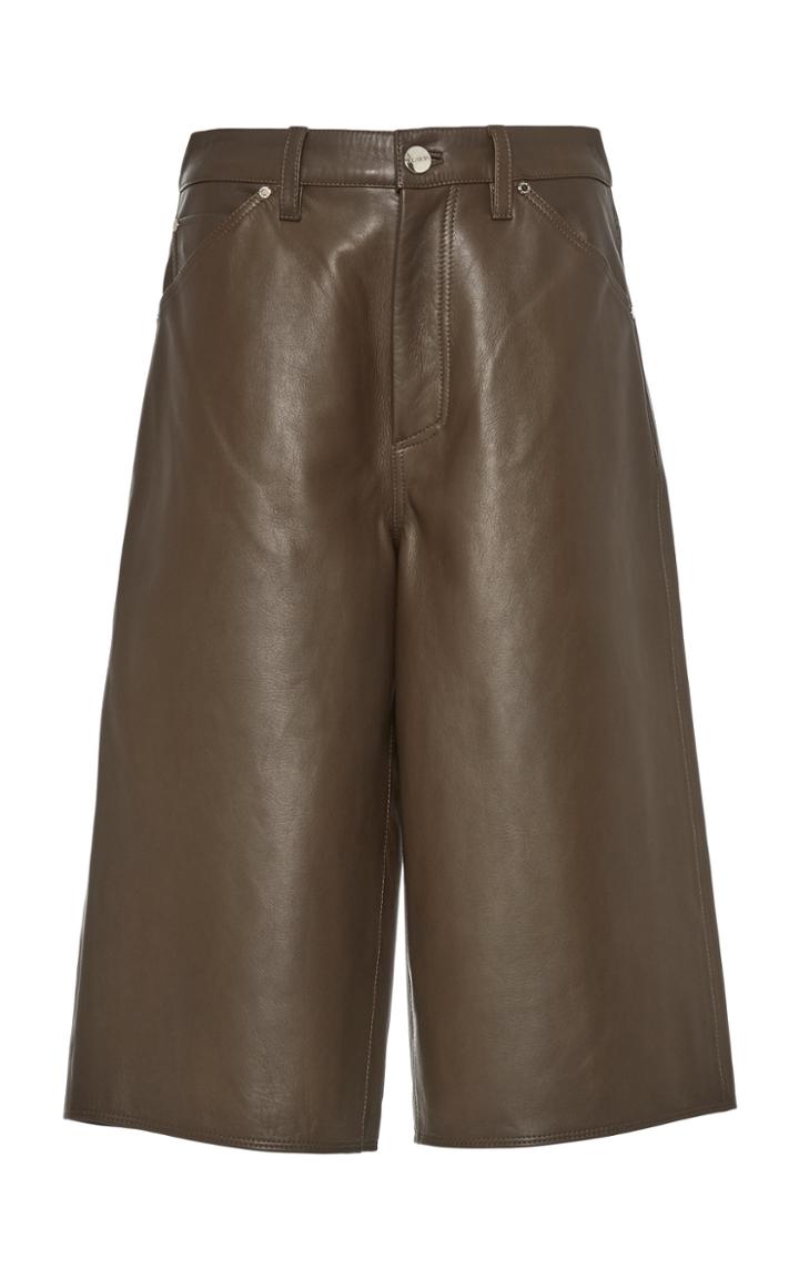 Moda Operandi Goldsign The Leather Bermuda Short Size: 23