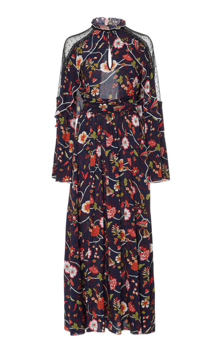 Nika Tang Antonia Long Print Dress