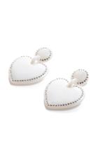 Lele Sadoughi Crystal-embellished Acetate Heart-shaped Earrings