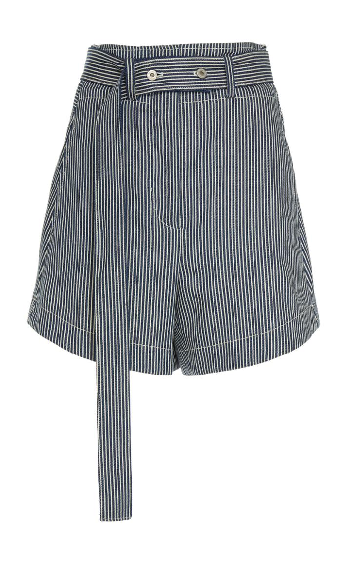 Cdric Charlier Stripe Cotton Shorts