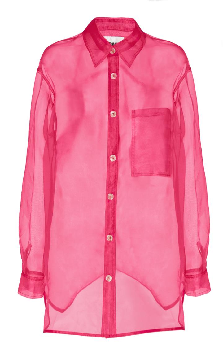 Moda Operandi Apparis Evelyn Organza Oversized Shirt Size: Xs