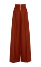 Christian Siriano Wide Leg Wool Trousers