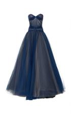 J. Mendel Strapless Draped Bodice Gown