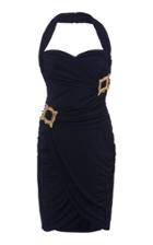 Moda Operandi Moschino Frame-detailed Jersey Halter Dress Size: 38