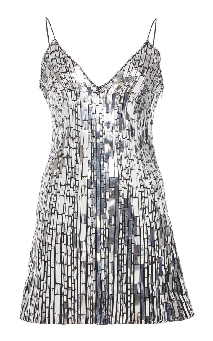 Balmain Sleeveless Sequin Silk Dress