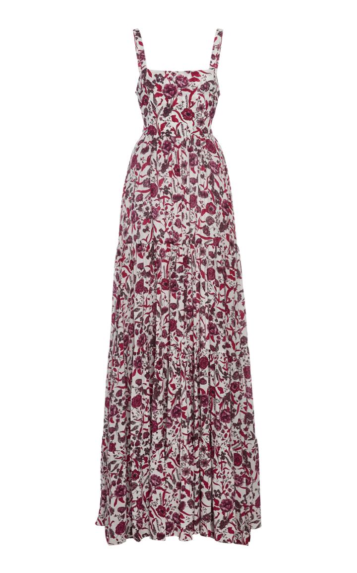 Alexis Zofia Printed Crepe Maxi Dress