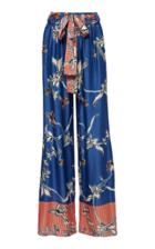 Alexis Aviles Floral Wide-leg Pants