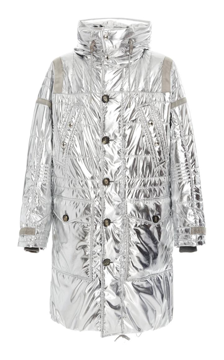 Ralph Lauren Oversized Metallic Foiled-shell Puffer Coat
