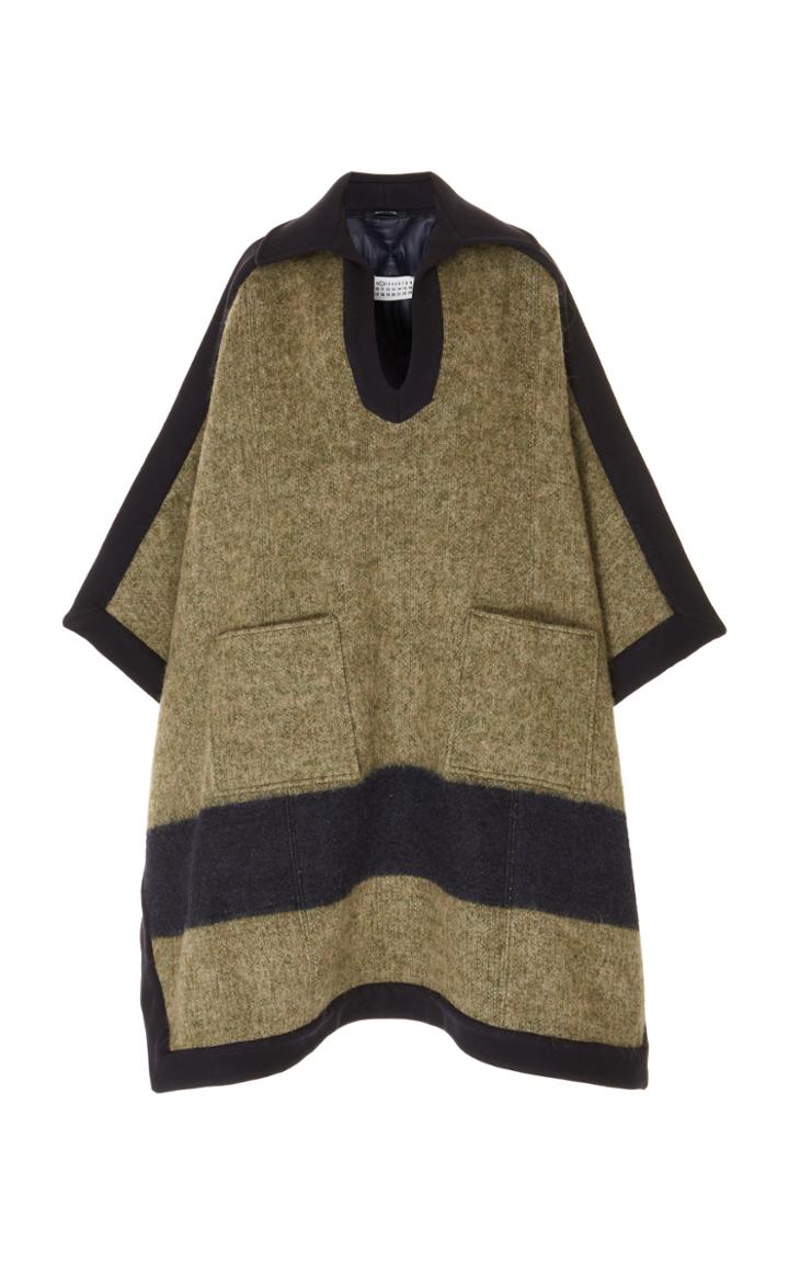 Maison Margiela Oversized Poncho Wool-blend Coat