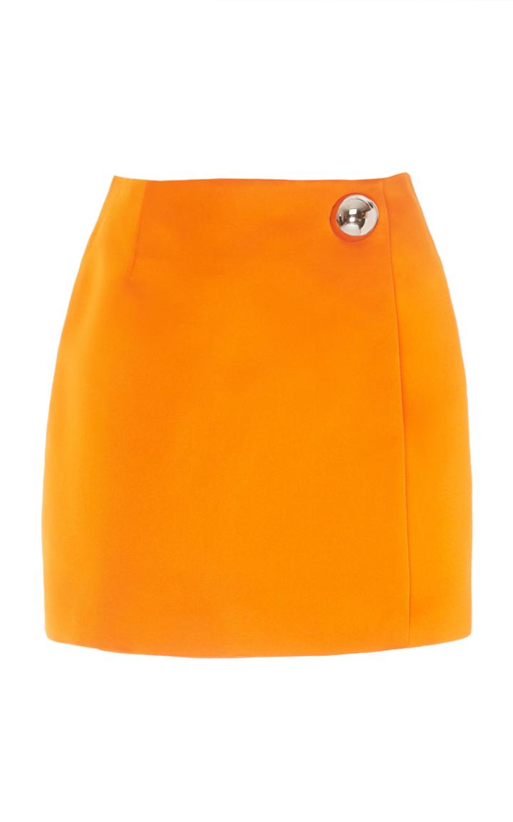 Moda Operandi Christopher Kane Dome Satin Mini Wrap Skirt Size: 38