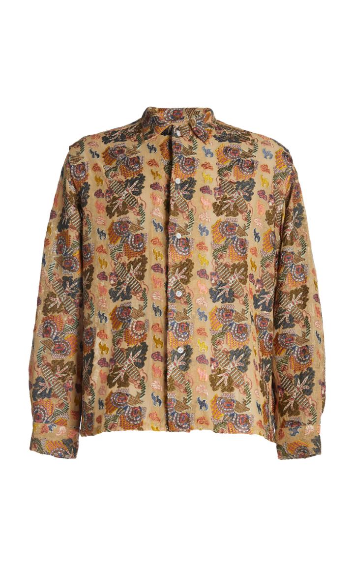 Moda Operandi Bode Bay'ah Embroidered Havana Shirt