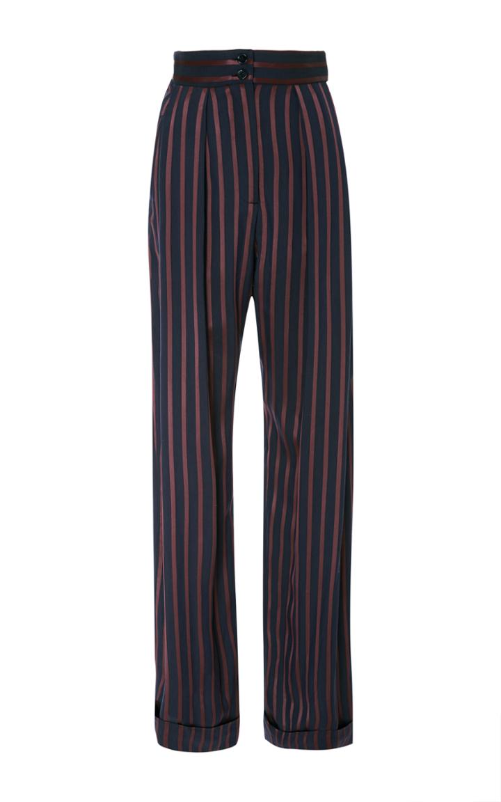Adam Selman Satin Stripe Trouser