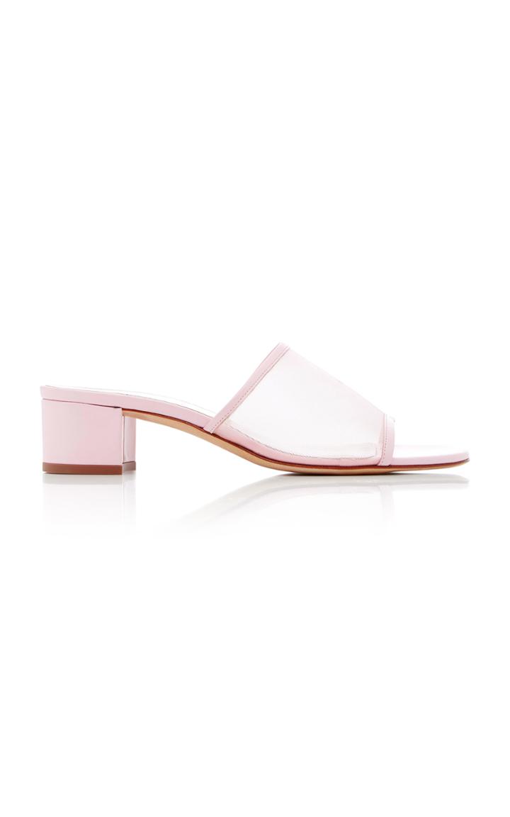 Maryam Nassir Zadeh Sophie Leather-trimmed Mesh Sandals