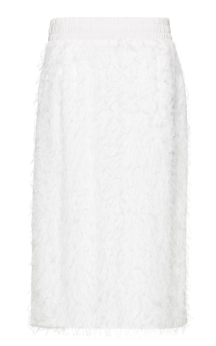 Fabiana Filippi Feather Straight Skirt