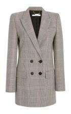Givenchy Double-breasted Plaid Wool-crepe Blazer