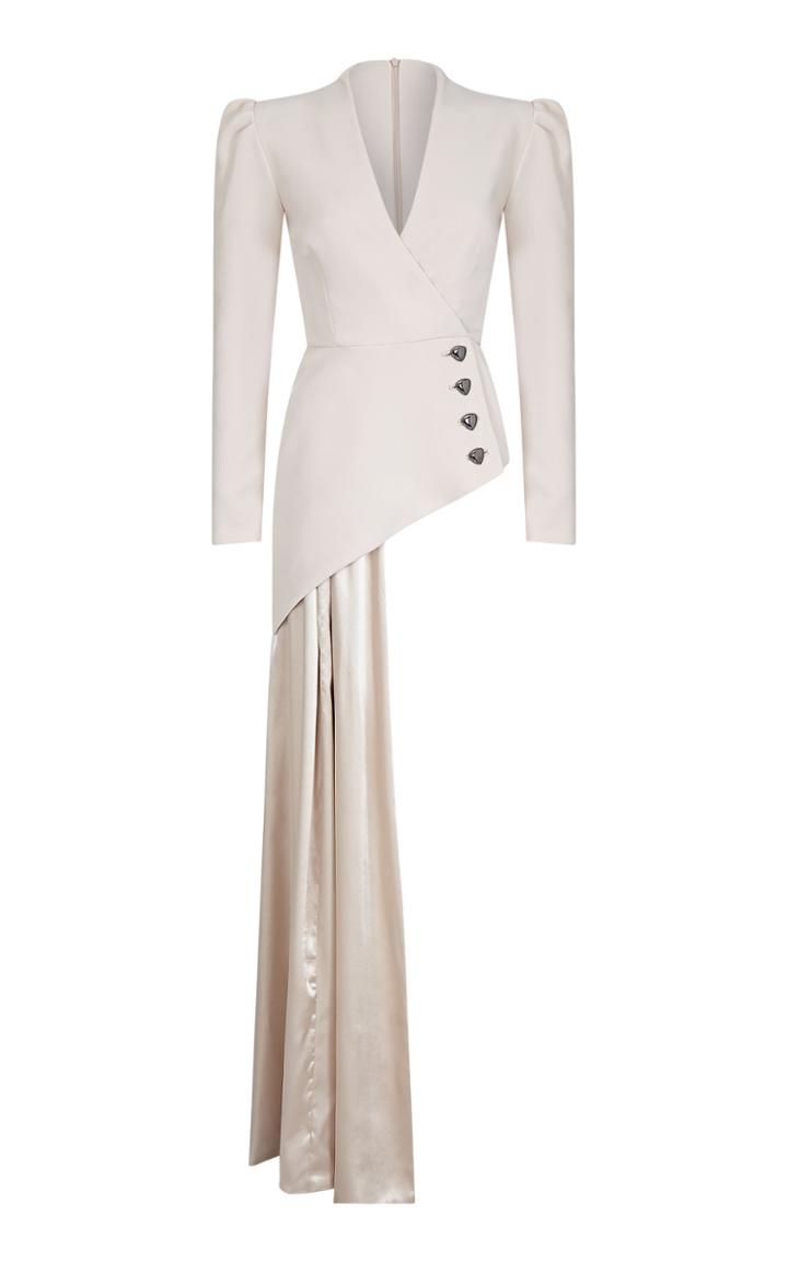 Moda Operandi Safiyaa Diandra Draped Satin Heavy Crepe Top
