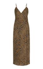 Olivia Von Halle Issa Animal-print Silk-satin Midi Dress Size: Xs