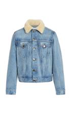 Moda Operandi Sablyn Faux-fur Trimmed Jean Jacket