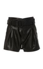 Marissa Webb Levi Belted Leather Shorts