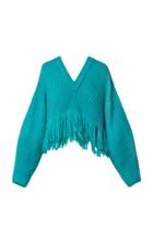 Moda Operandi Alejandra Alonso Rojas Fringed Cashmere-blend Sweater Size: S