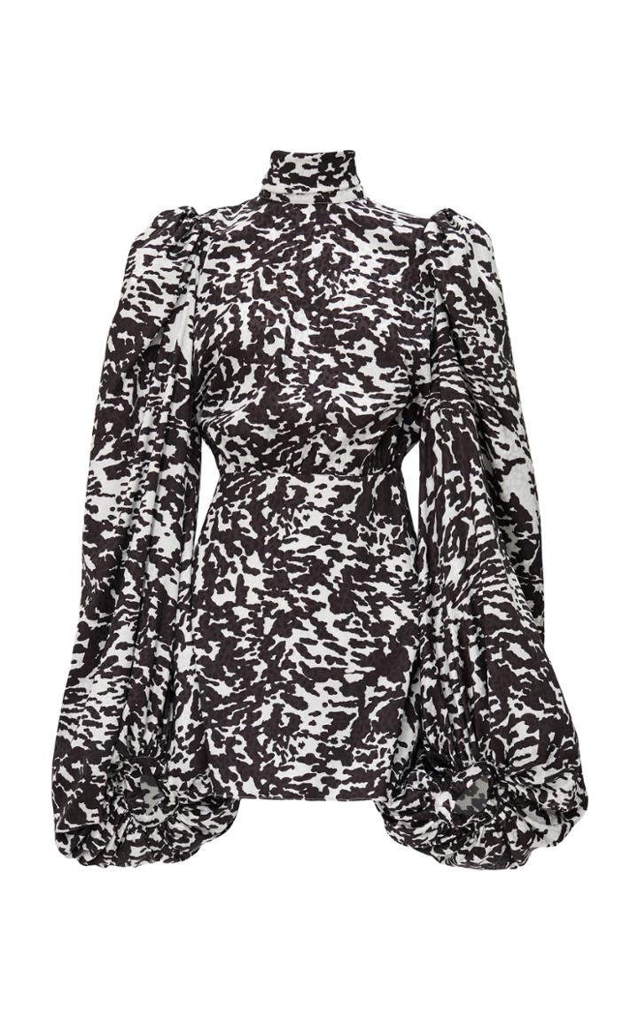 The Attico Animal-print Jacquard Mini Dress
