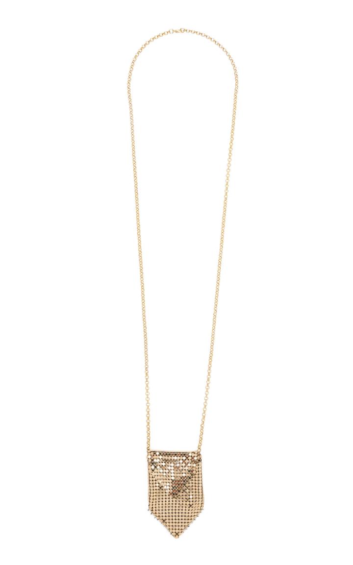 Paco Rabanne Mesh Pendant Brass Bag