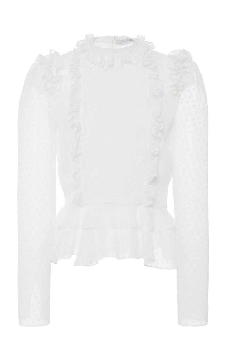 Laura Garcia Chloe Silk Chiffon Dot Blouse