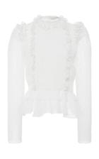 Laura Garcia Chloe Silk Chiffon Dot Blouse