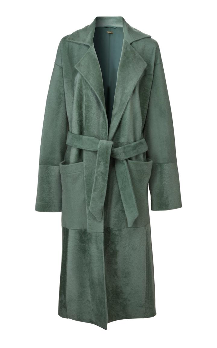 Moda Operandi Dodo Bar Or Collie Oversized Shearling Robe Coat