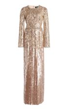 Moda Operandi Jenny Packham Metallic Sequined Gown