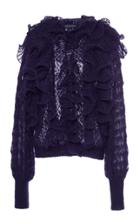 Moda Operandi Alberta Ferretti Ruffled Mohair-blend Sweater
