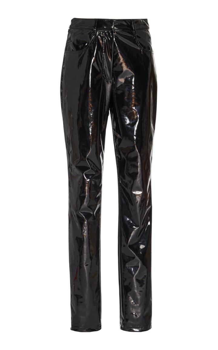 Tibi Vinyl Slim-leg Pants