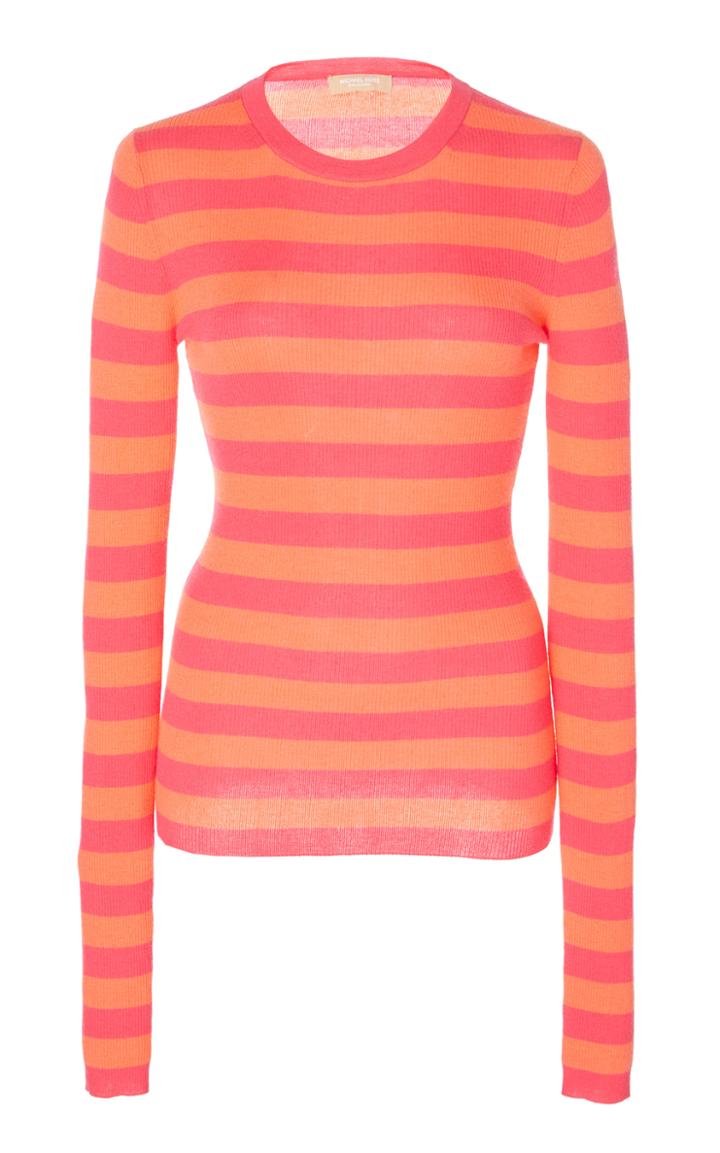 Michael Kors Collection Striped Cashmere Top