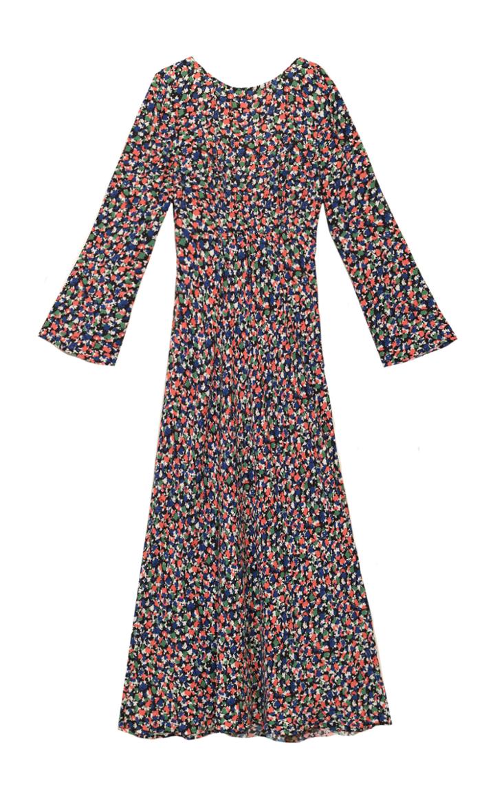 Rixo Mimi Smudge-printed Crepe Dress
