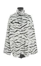 Givenchy Zebra-print Brushed Mohair-blend Turtleneck Sweater