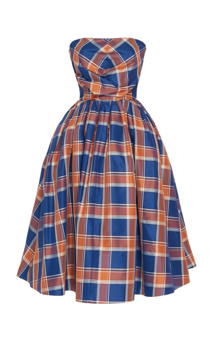 Pushbutton Check Tube Dress