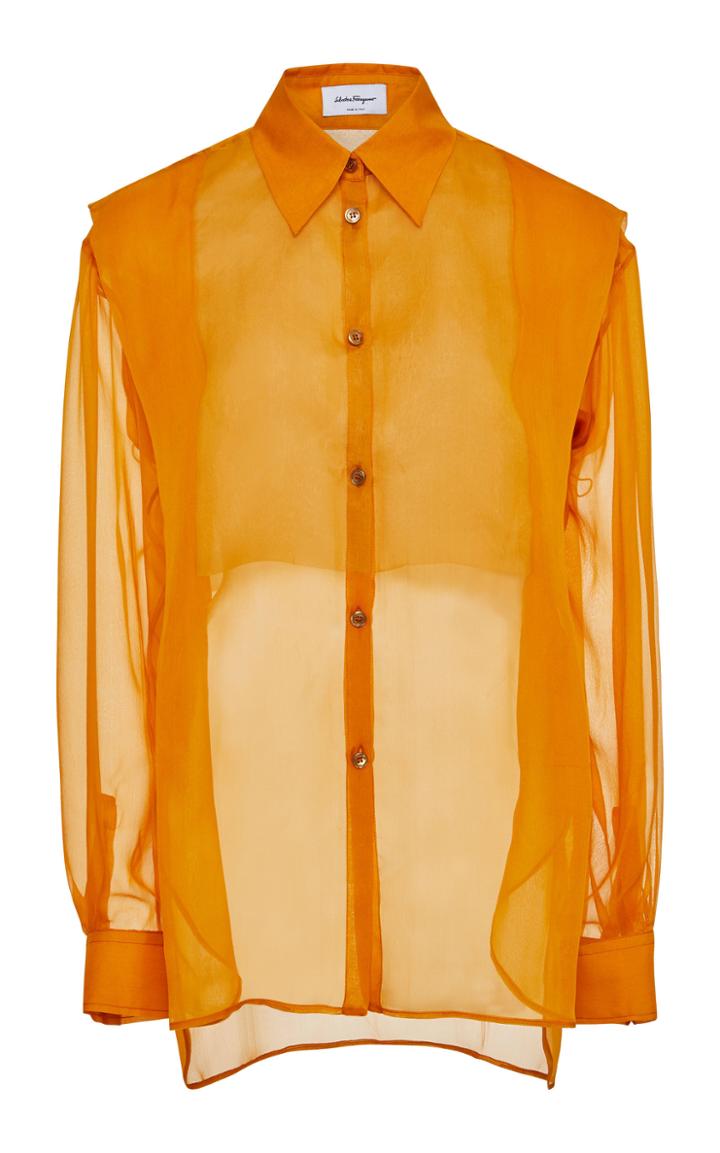 Salvatore Ferragamo Silk Chiffon Shirt