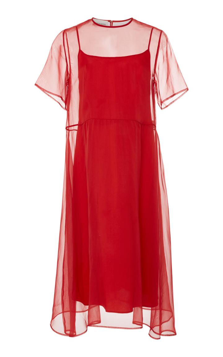 Mansur Gavriel Layered Chiffon Dress