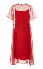 Mansur Gavriel Layered Chiffon Dress