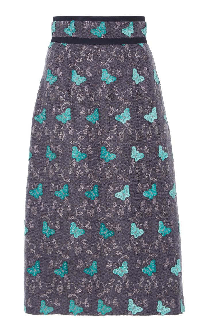 Luisa Beccaria Printed Pencil Skirt