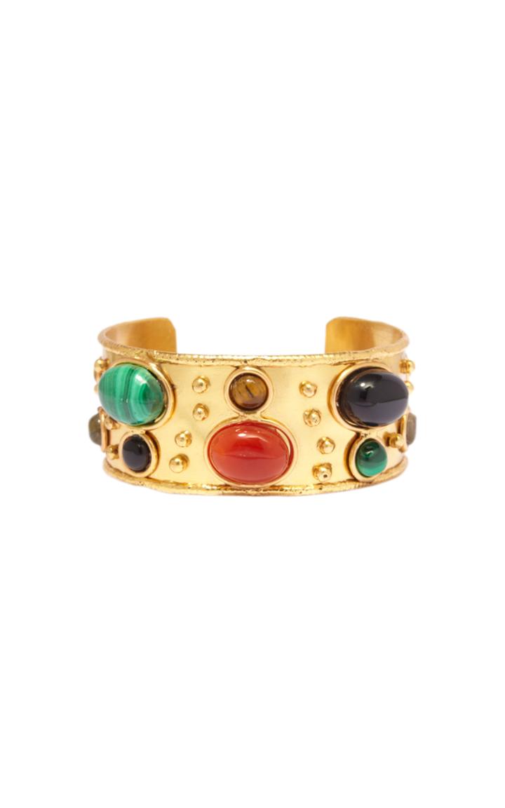 Sylvia Toledano Byzantine 22k Gold-plated Brass Multi-stone Cuff