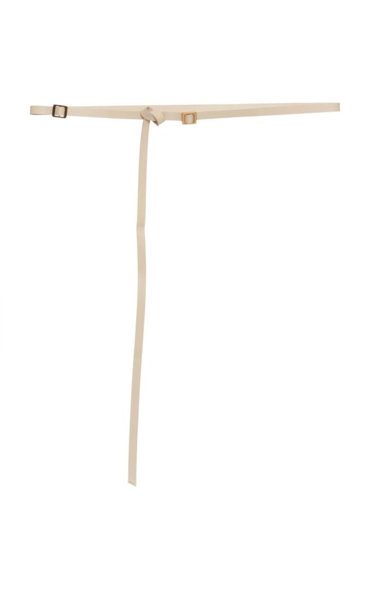 Agnona Nappa Leather Skinny Belt